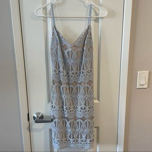 ☆ Blue & Cream/Tan Lace Leith Dress, Nordstrom